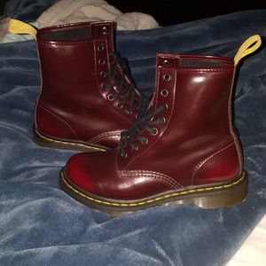 Cherry red Dr. Matte boots